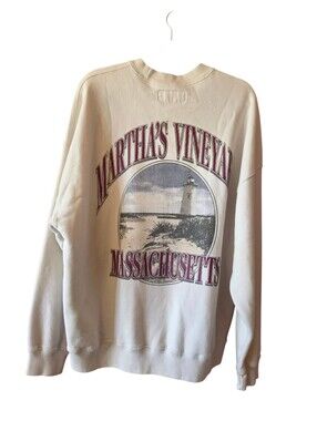 Abercrombie & Fitch XL Martha's Vineyard Cream Graphic Sweatshirt